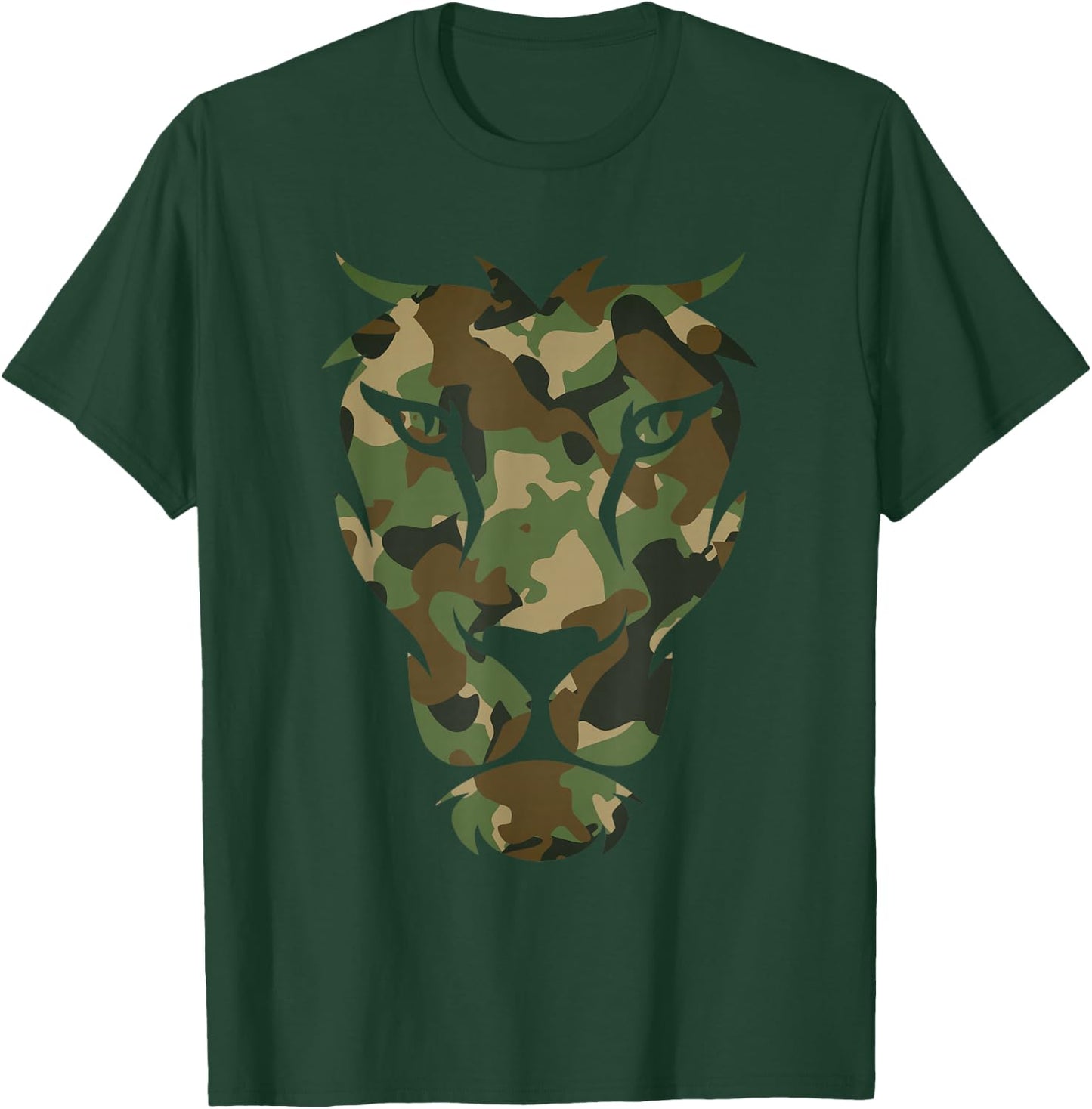 Camouflage Lion - Hunter Camouflage Hunting T-Shirt - T-Shirt | Forest