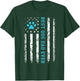 USA Flag Best Dog Dad Ever American Puppy Lover Paw T-Shirt - T-Shirt | Forest