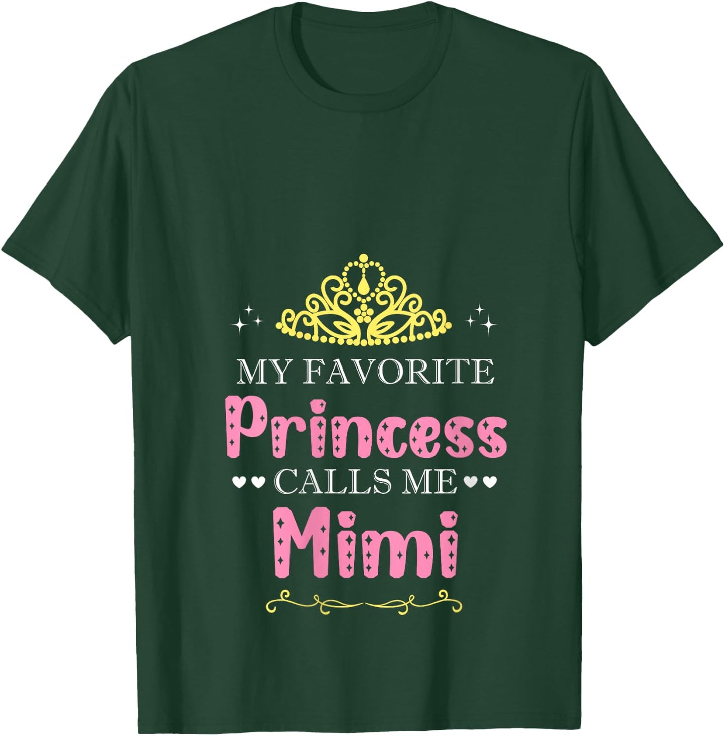 My Favorite Princess Calls Me Mimi Mother Grandma Funny V-Neck T-Shirt - T-Shirt | Forest
