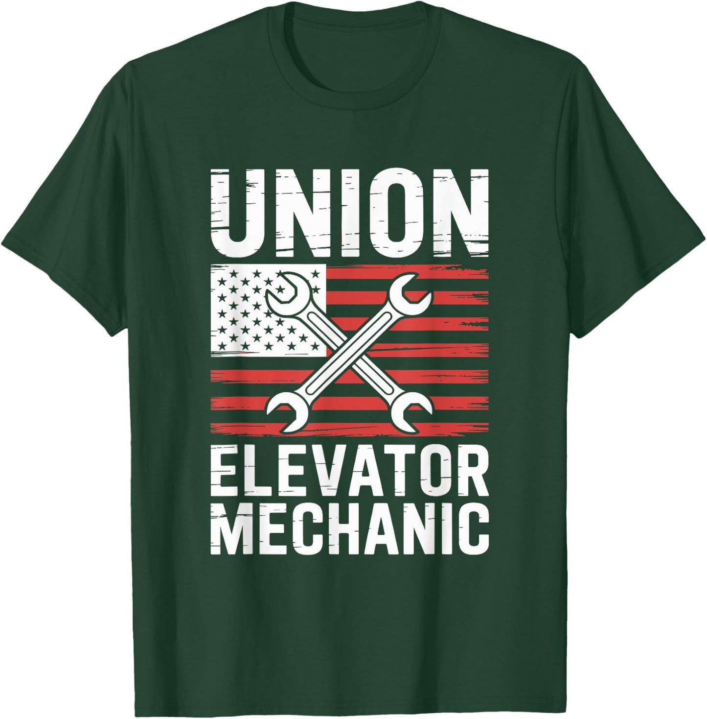 Elevator Technician Union Elevator Mechanic T-Shirt - T-Shirt | Forest