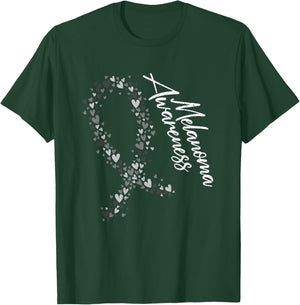 Melanoma Fighter Women Gift Skin Cancer Awareness T-Shirt - T-Shirt | Forest