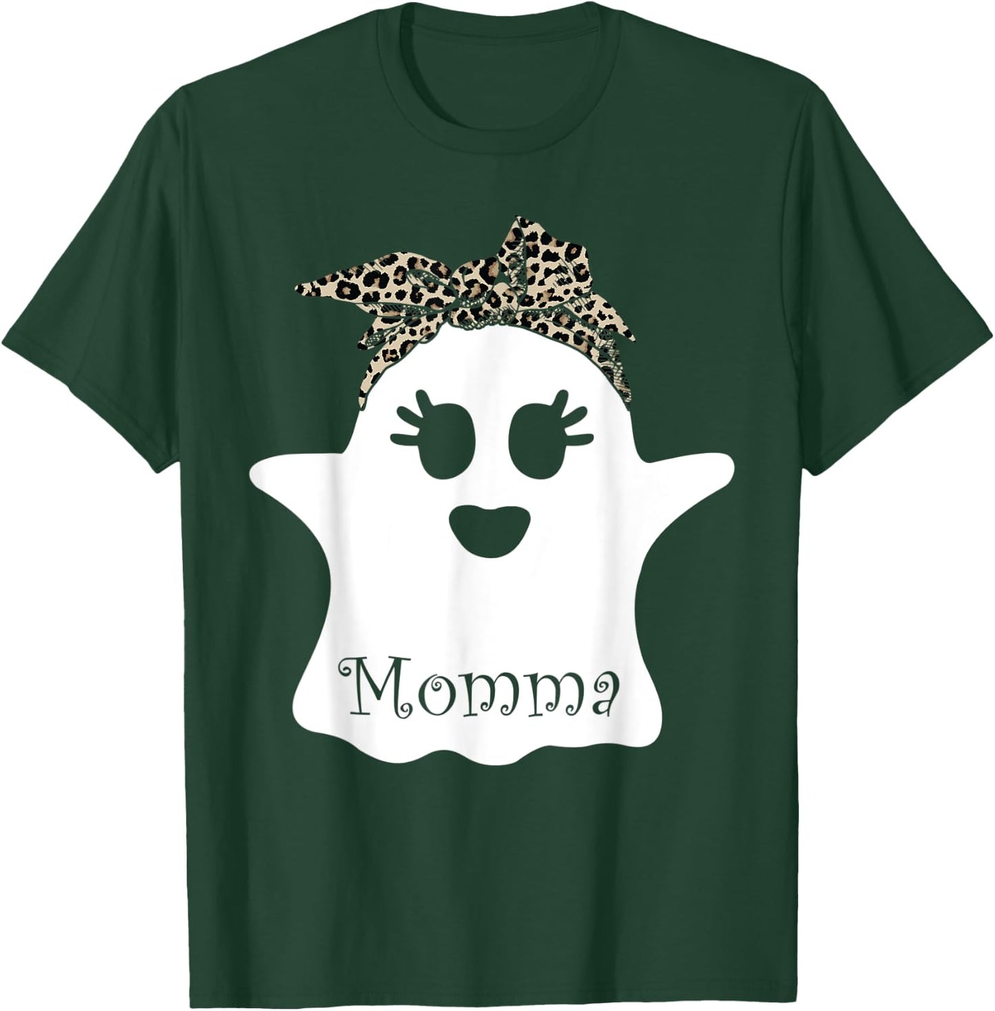 mb Spooky Momma Ghost Bandana Boo Halloween Family Matching T-Shirt - T-Shirt | Forest
