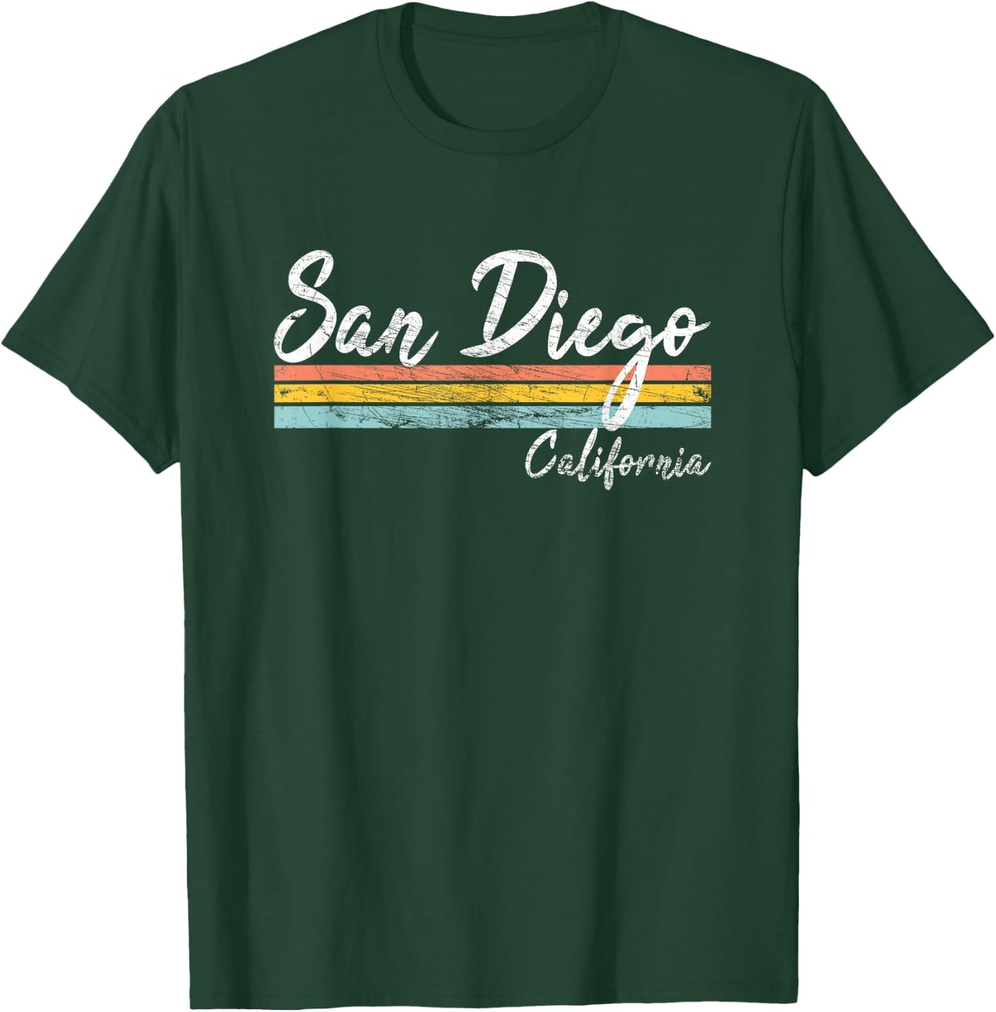 San Diego - California - Vintage Distressed Design - Classic T-Shirt - T-Shirt | Forest
