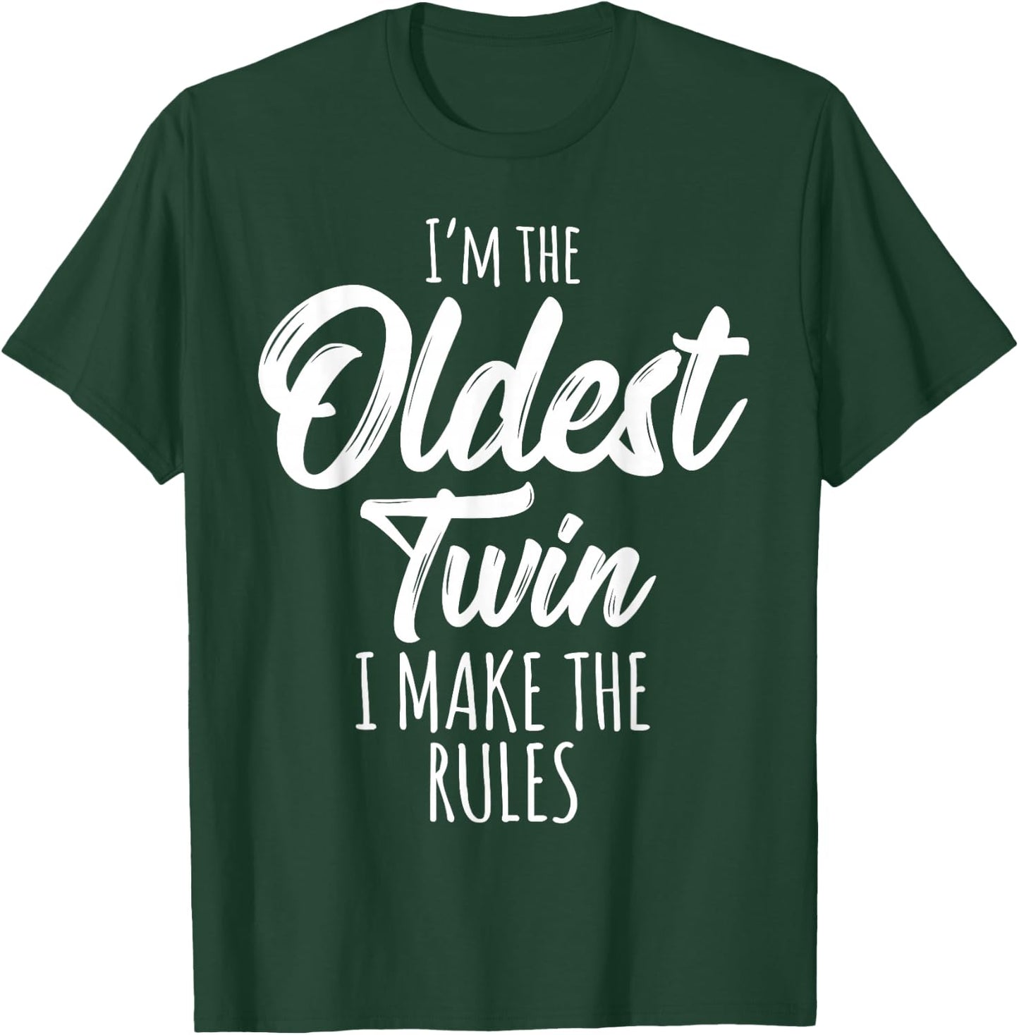 Twins Matching Shirt Birthday Sibling Oldest Twin T-Shirt - T-Shirt | Forest