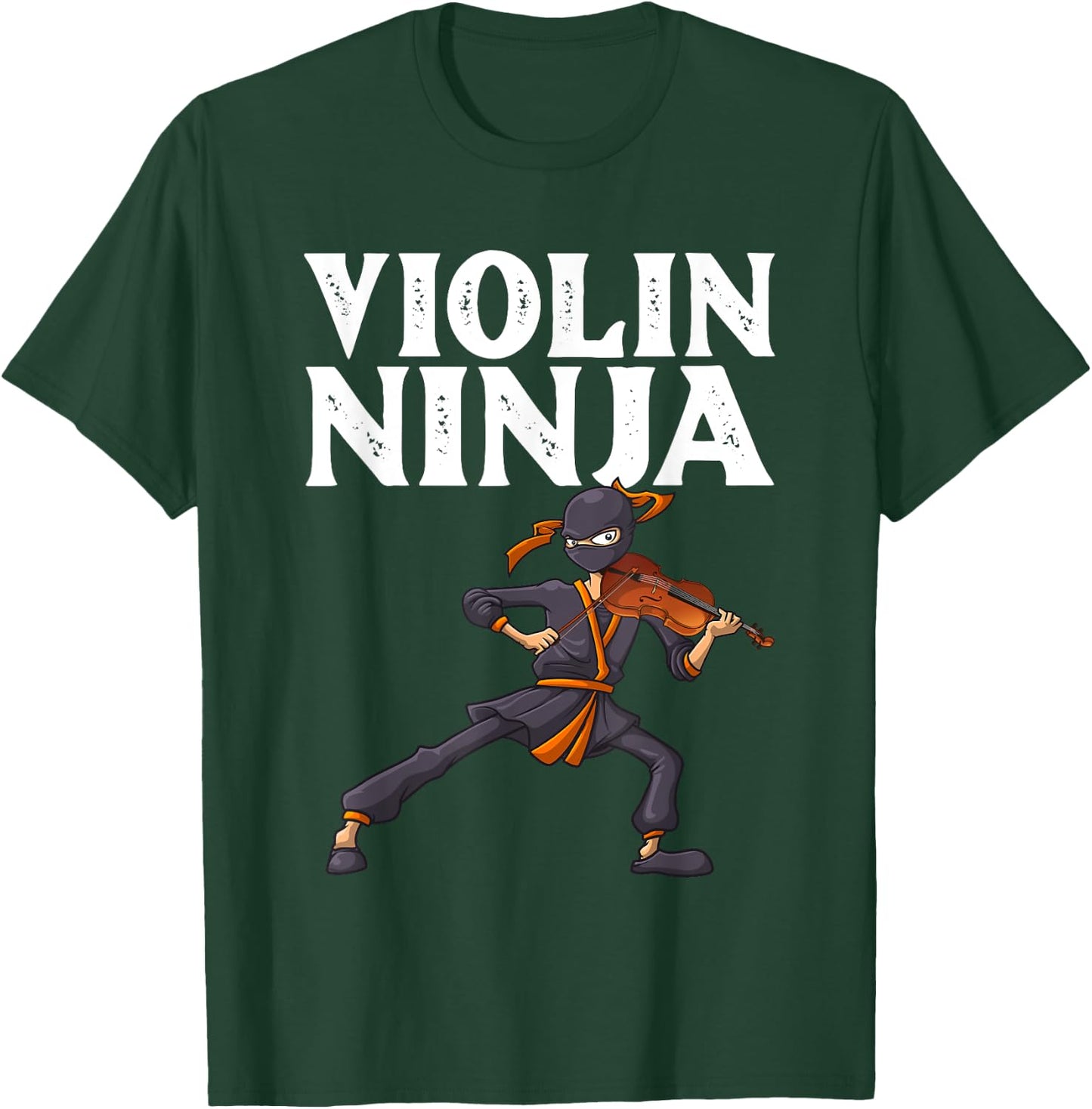 Cool Violin Ninja Women Musician Viola Cello Players T-Shirt - T-Shirt | Forest