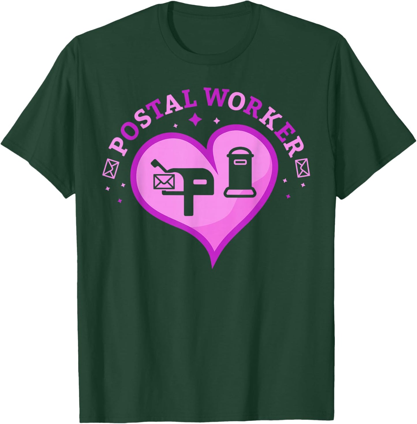 Cute Heart Shaped Postal Worker for Rural Occasions T-Shirt - T-Shirt | Forest