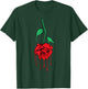 Upside Down Dripping Melting Rose Flower Heartbreak T-Shirt - T-Shirt | Forest