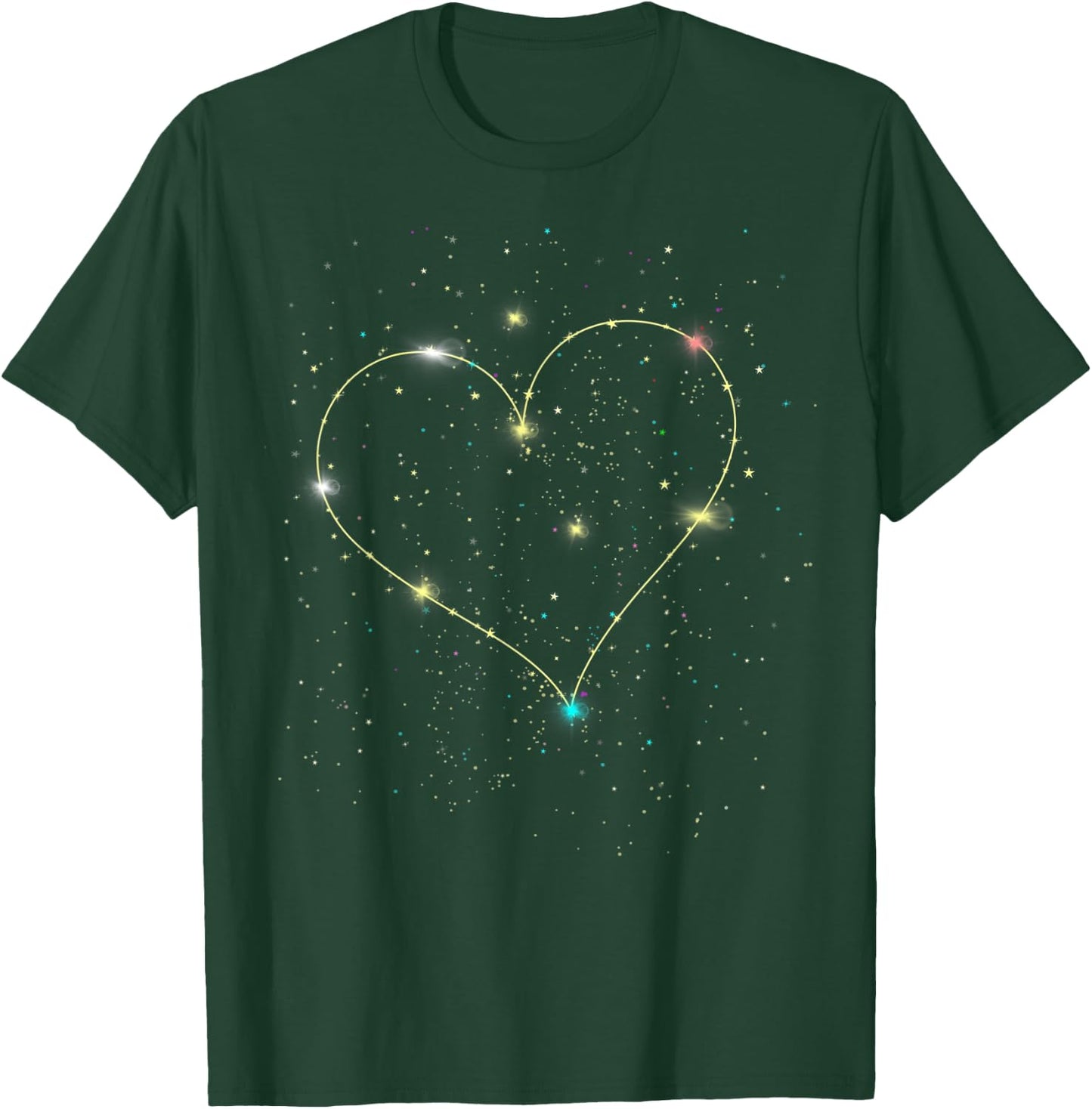 Heart Shaped Constellation Women's Heart Love Constellation T-Shirt - T-Shirt | Forest