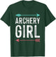 Cool Archery Design Girls Women Bow Hunting Target Sport T-Shirt - T-Shirt | Forest