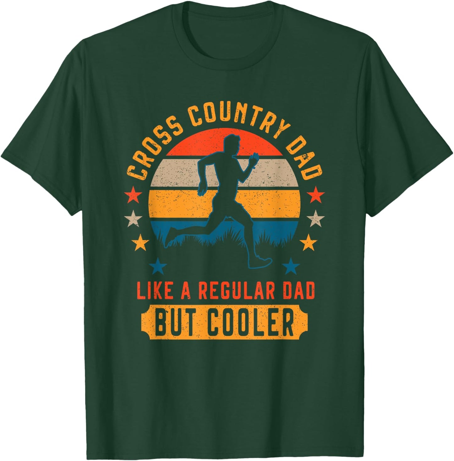Cross Country Running Dad XC Running and Trail Running T-Shirt - T-Shirt | Forest