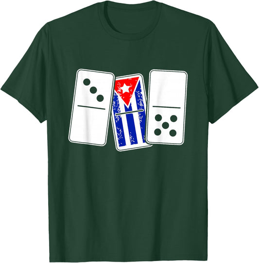 Funny Cuban Cubana Domino Player Gift 305 T-Shirt - T-Shirt | Forest