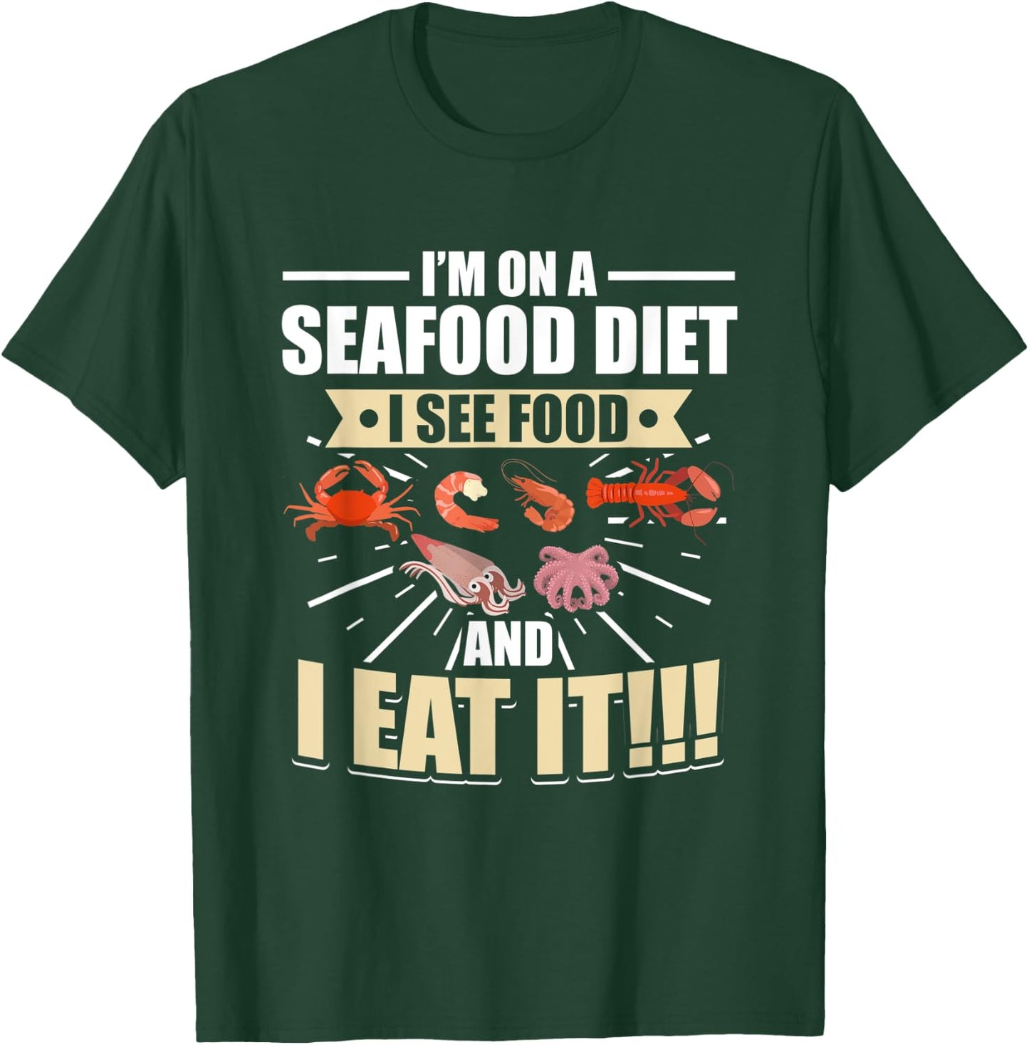 I'm on a seafood diet I see food and I eat it Women T-Shirt - T-Shirt | Forest