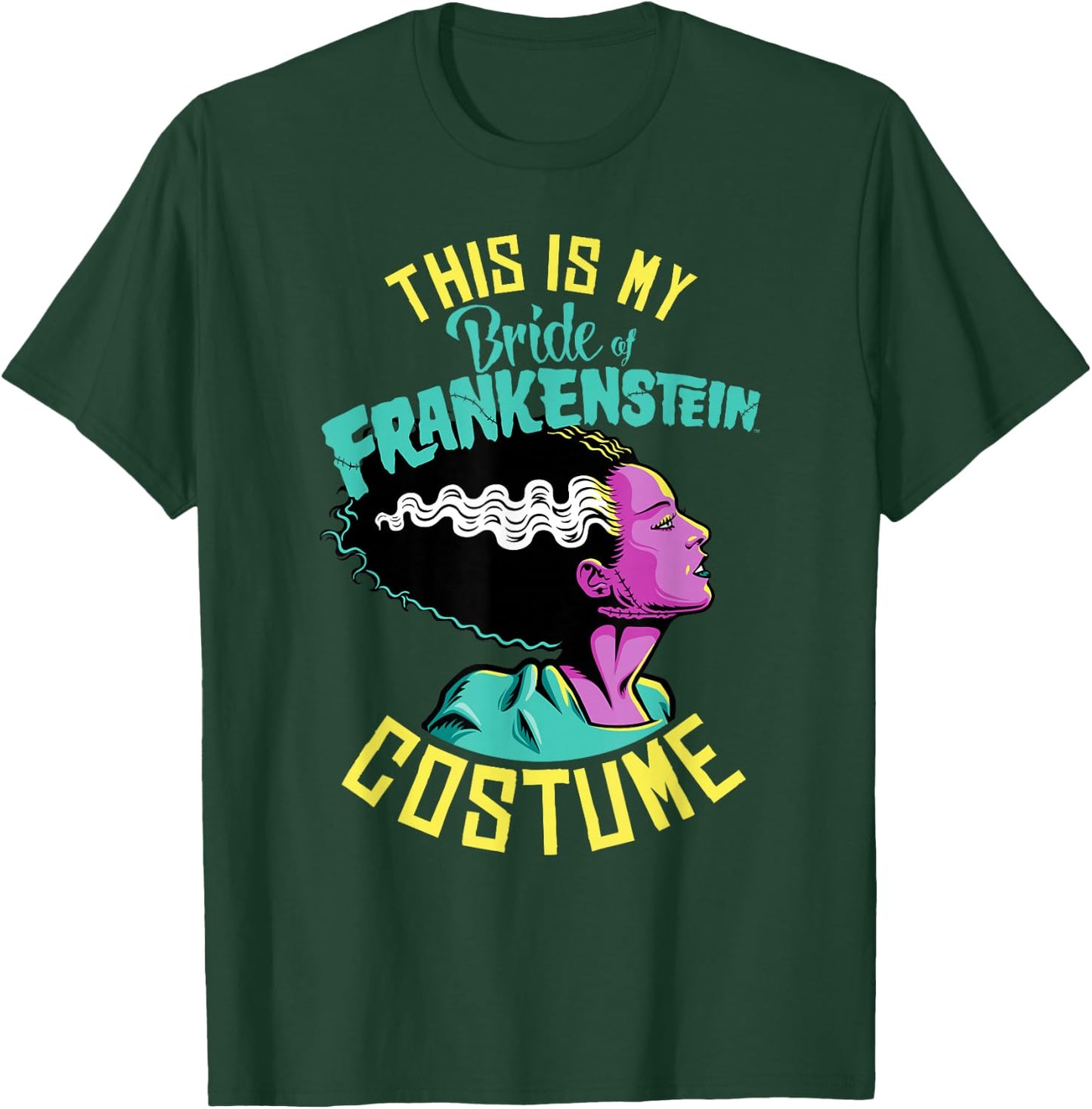 Universal Monsters Bride Of Frankenstein Costume Halloween T-Shirt - T-Shirt | Forest