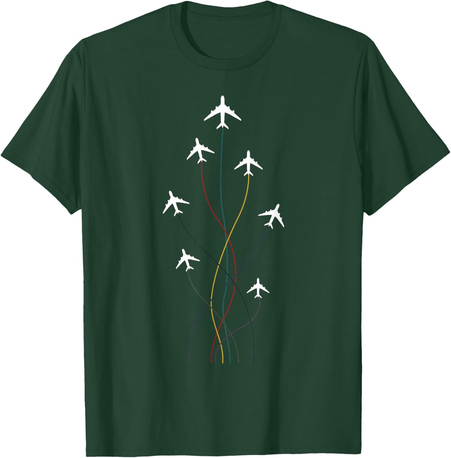 Pilot Passenger Aircraft Aircraft Airline Flying T-Shirt - T-Shirt | Forest