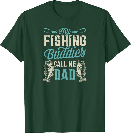 My Fishing Buddies Call Me Dad Large Mouth Bass Father's Day T-Shirt - T-Shirt | Forest