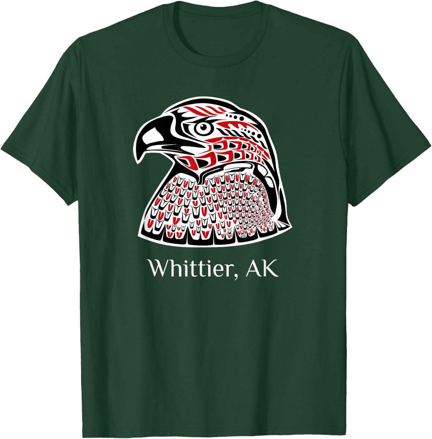 Pacific NW SE Native American Indian Eagle Whittier Alaska T-Shirt - T-Shirt | Forest
