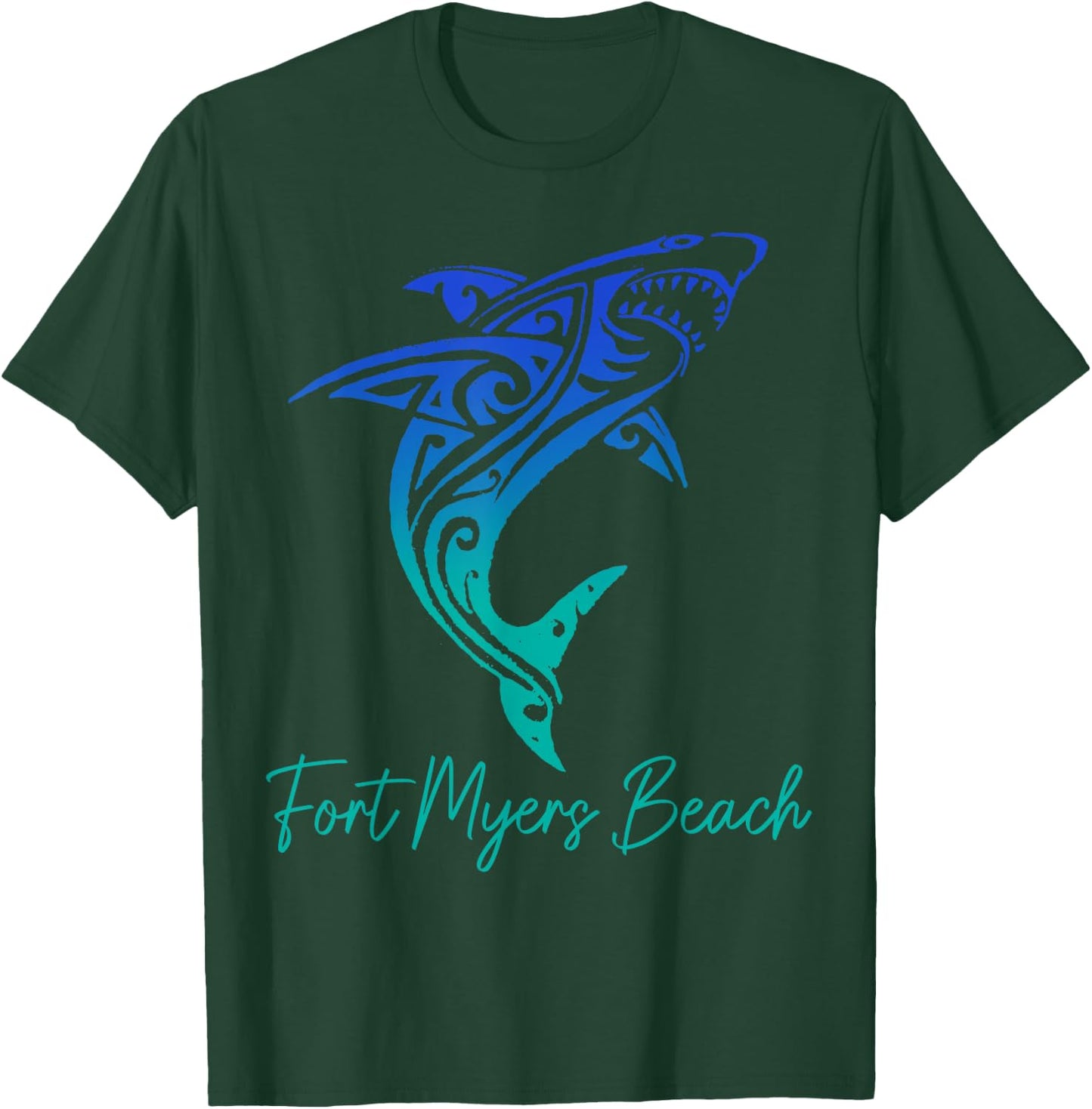 Fort Myers Beach FL Shark Scuba Diving Surfer Florida Surf T-Shirt - T-Shirt | Forest