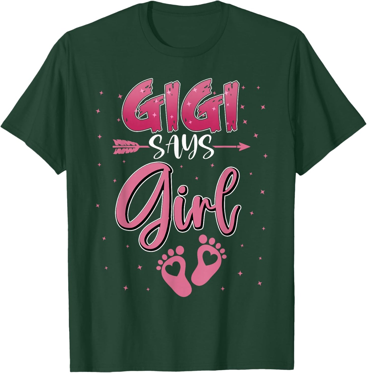 GIGI Says Girl Cute Family Gender Reveal 2026 Pregnancy T-Shirt - T-Shirt | Forest