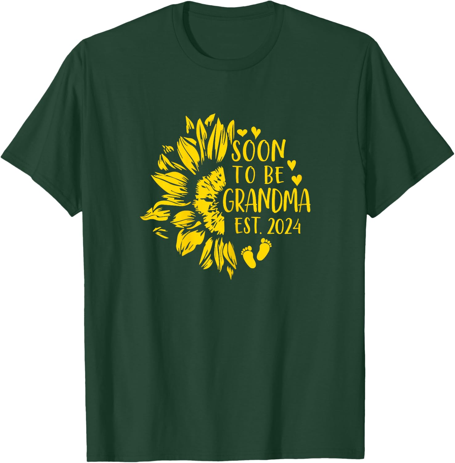 Soon To Be Grandma Est 2024 Pregnancy Announcement T-Shirt - T-Shirt | Forest