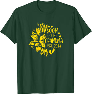 Soon To Be Grandma Est 2024 Pregnancy Announcement T-Shirt - T-Shirt | Forest