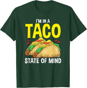 Taco Shirt Women Kids I'm In A Taco State Of Mind T-Shirt - T-Shirt | Forest