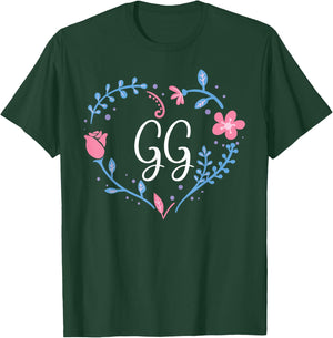 Flower Flora GG Grandma Christmas Birthday Gift T-Shirt - T-Shirt | Forest