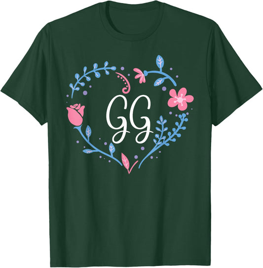 Flower Flora GG Grandma Christmas Birthday Gift T-Shirt - T-Shirt | Forest