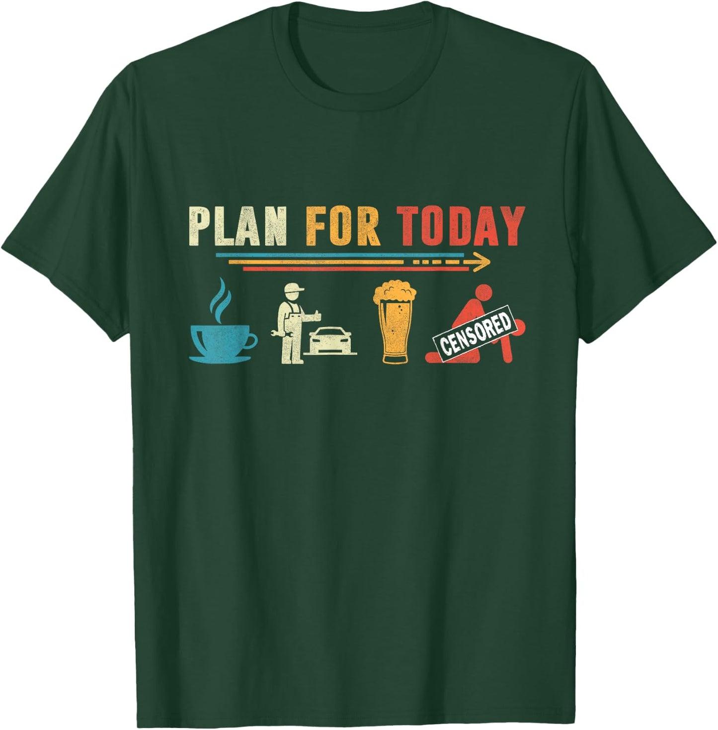 Mechanic Plan For Today Men Vintage T-Shirt - T-Shirt | Forest