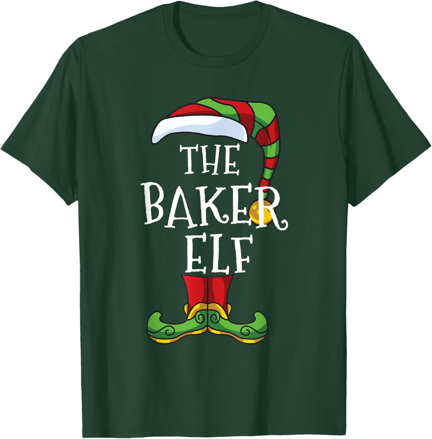 Baker Elf Family Matching Christmas Funny Baking T-Shirt - T-Shirt | Forest