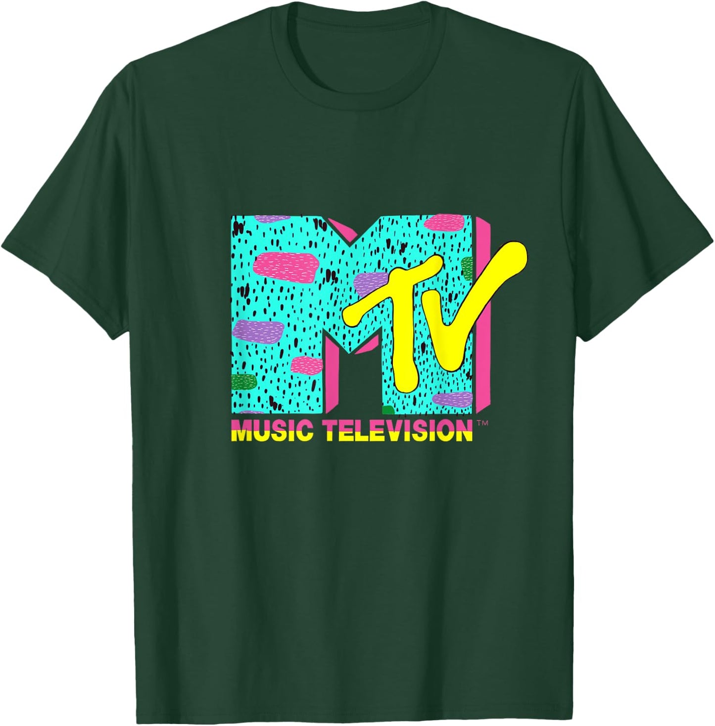 Mademark x MTV - The official MTV Logo with wild colors and a funky design T-Shirt - T-Shirt | Forest