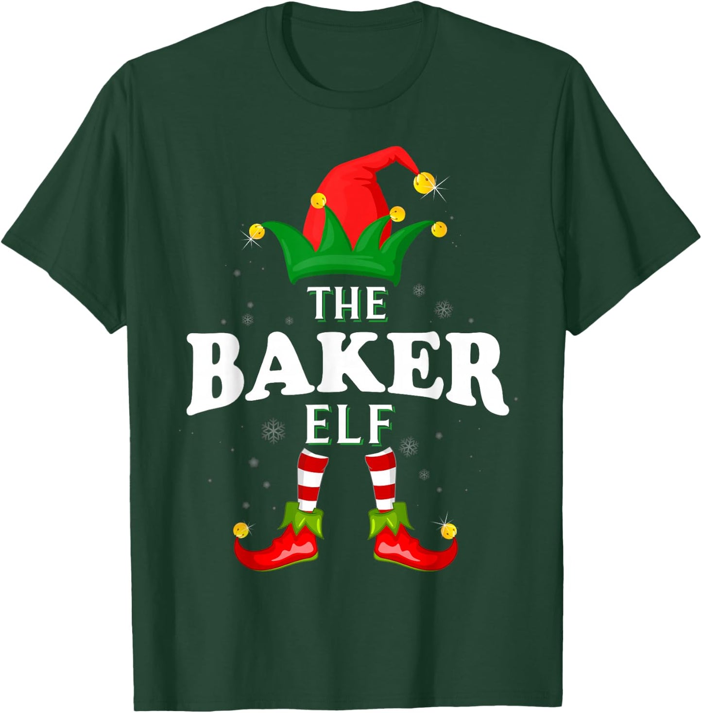 Xmas Baker Elf Family Matching Christmas Pajama T-Shirt - T-Shirt | Forest