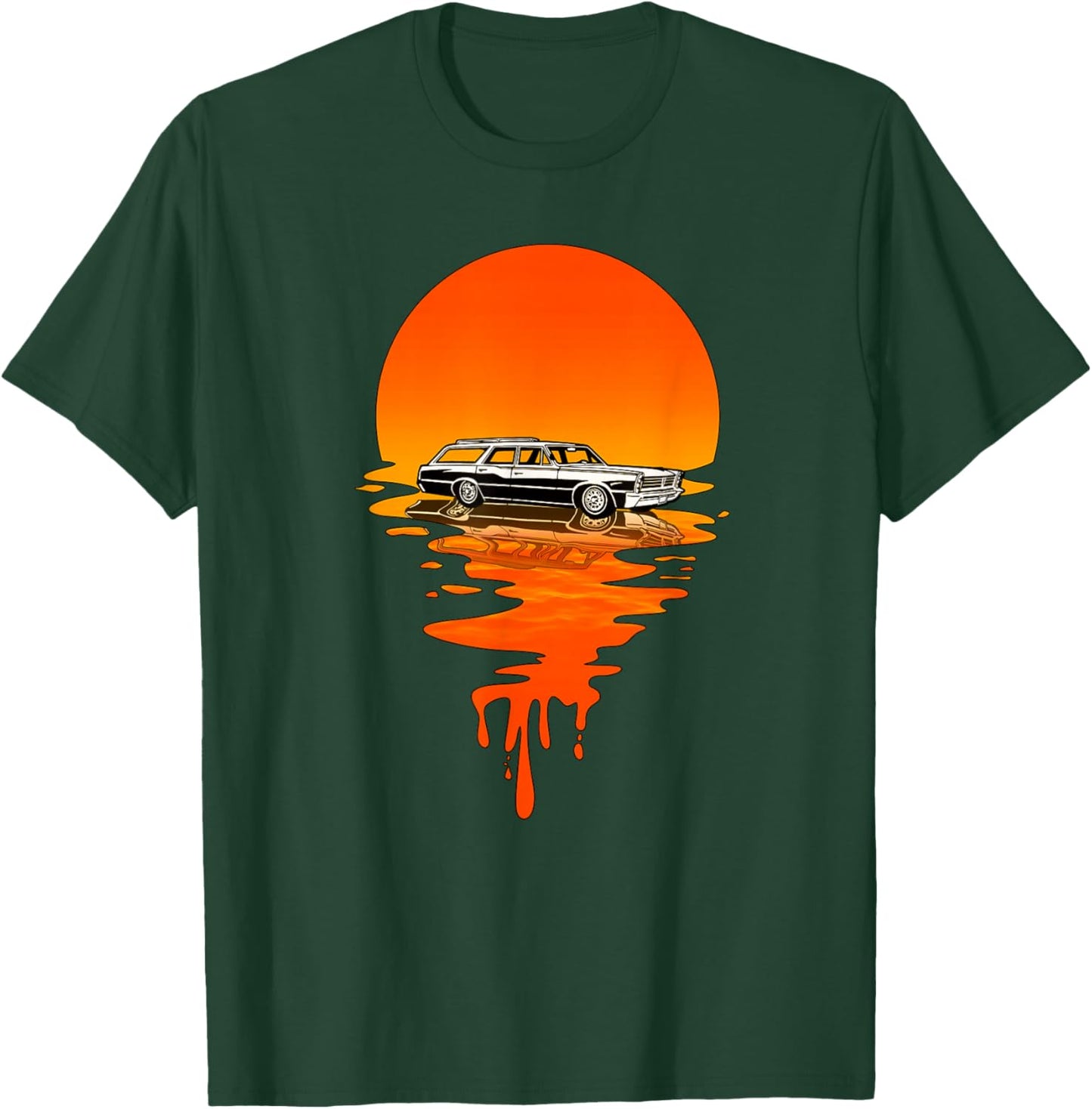 Vintage Retro Style Station Wagon T-Shirt - T-Shirt | Forest