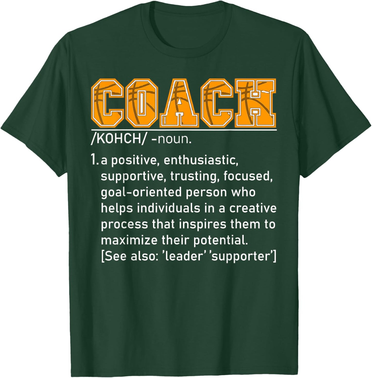 Coach Definition Basketball Coach Women T-Shirt - T-Shirt | Forest
