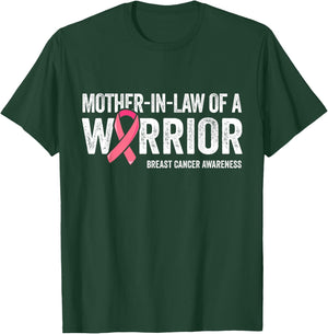 Mother In Law Of A Warrior Shirt, Women Breast Cancer T-Shirt - T-Shirt | Forest