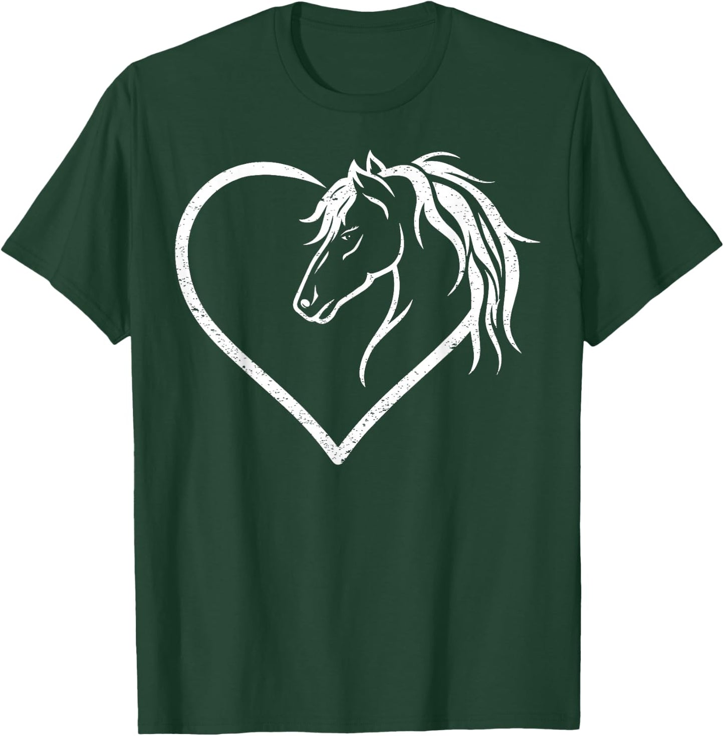 Horse Head with a Heart - Riding Horse Small T-Shirt - T-Shirt | Forest