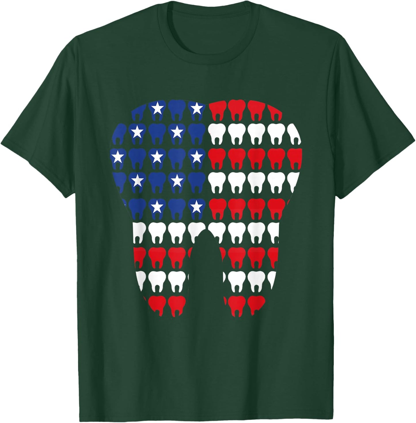 Happy 4th July American Dental Squad Dental Assistant T-Shirt - T-Shirt | Forest