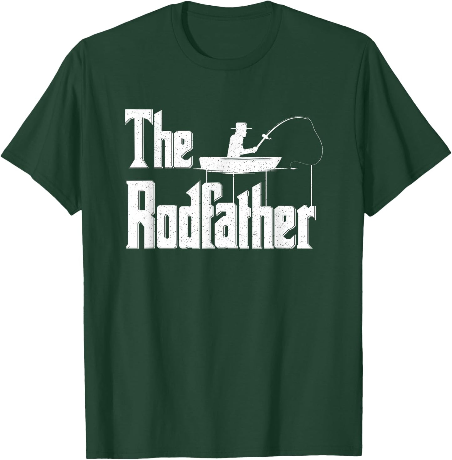 The Rodfather | Funny Fishing Dad Gift T-Shirt - T-Shirt | Forest