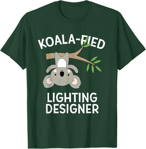 Cute Koala Lighting Designer Shirt Funny Appreciation Gift T-Shirt - T-Shirt | Forest