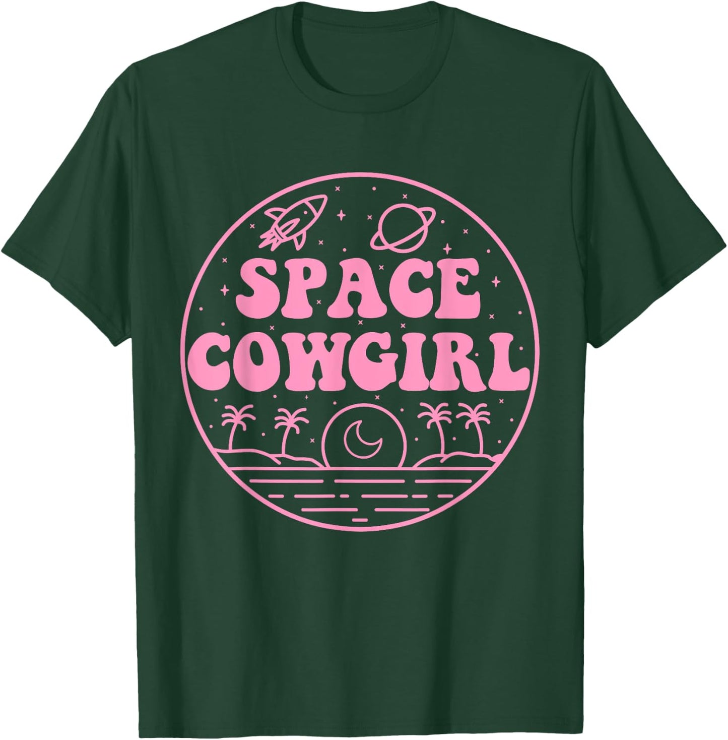 Space Cowgirls Bachelorette Party Rodeo Western Aesthetic T-Shirt - T-Shirt | Forest