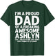 Dad Of ASHLYN Gift Father's Day Funny Personalized Name Joke T-Shirt - T-Shirt | Forest