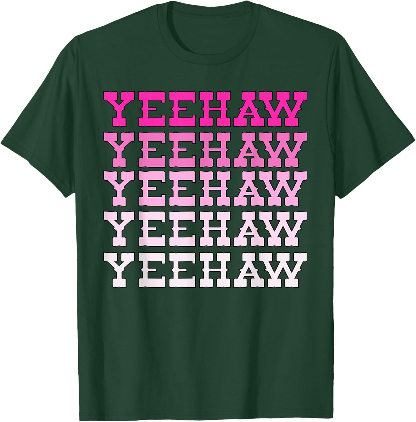 Hot Pink Wild West Western Rodeo Yeehaw Cowgirl Country T-Shirt - T-Shirt | Forest