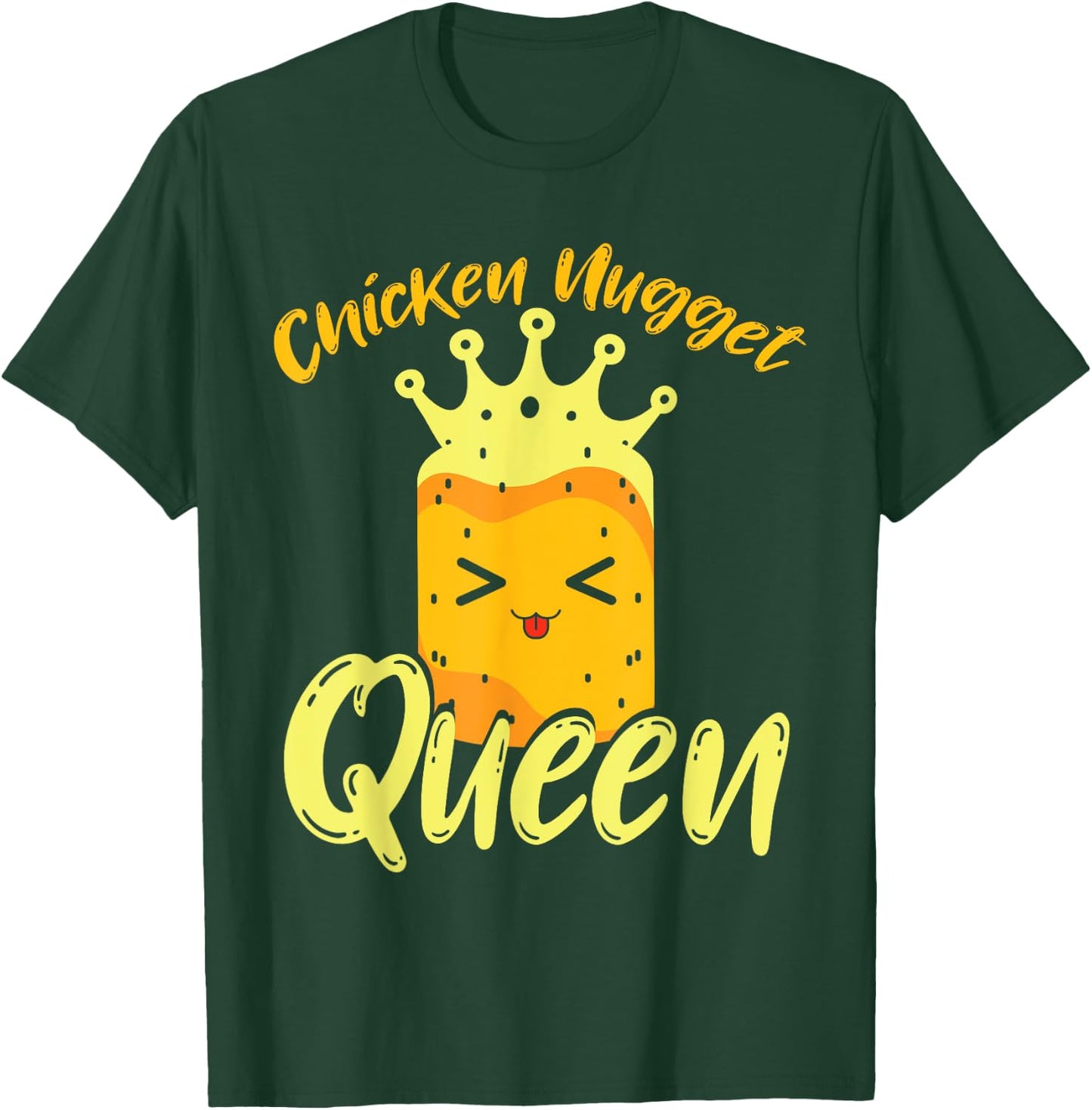 Crown Chicken Nugget Queen Women Kawaii Chicken Nuggets T-Shirt - T-Shirt | Forest
