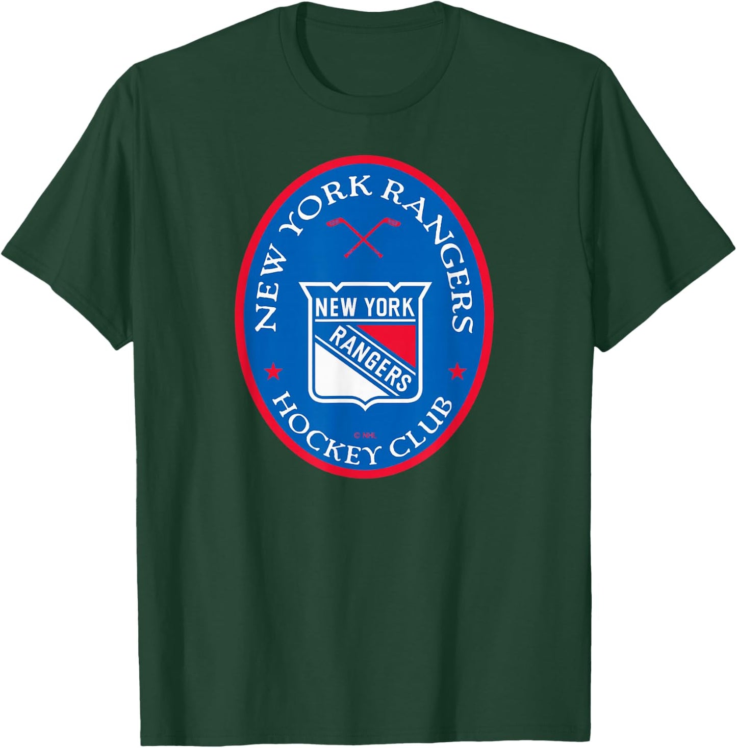 New York Rangers Iconic Black Officially Licensed T-Shirt - T-Shirt | Forest