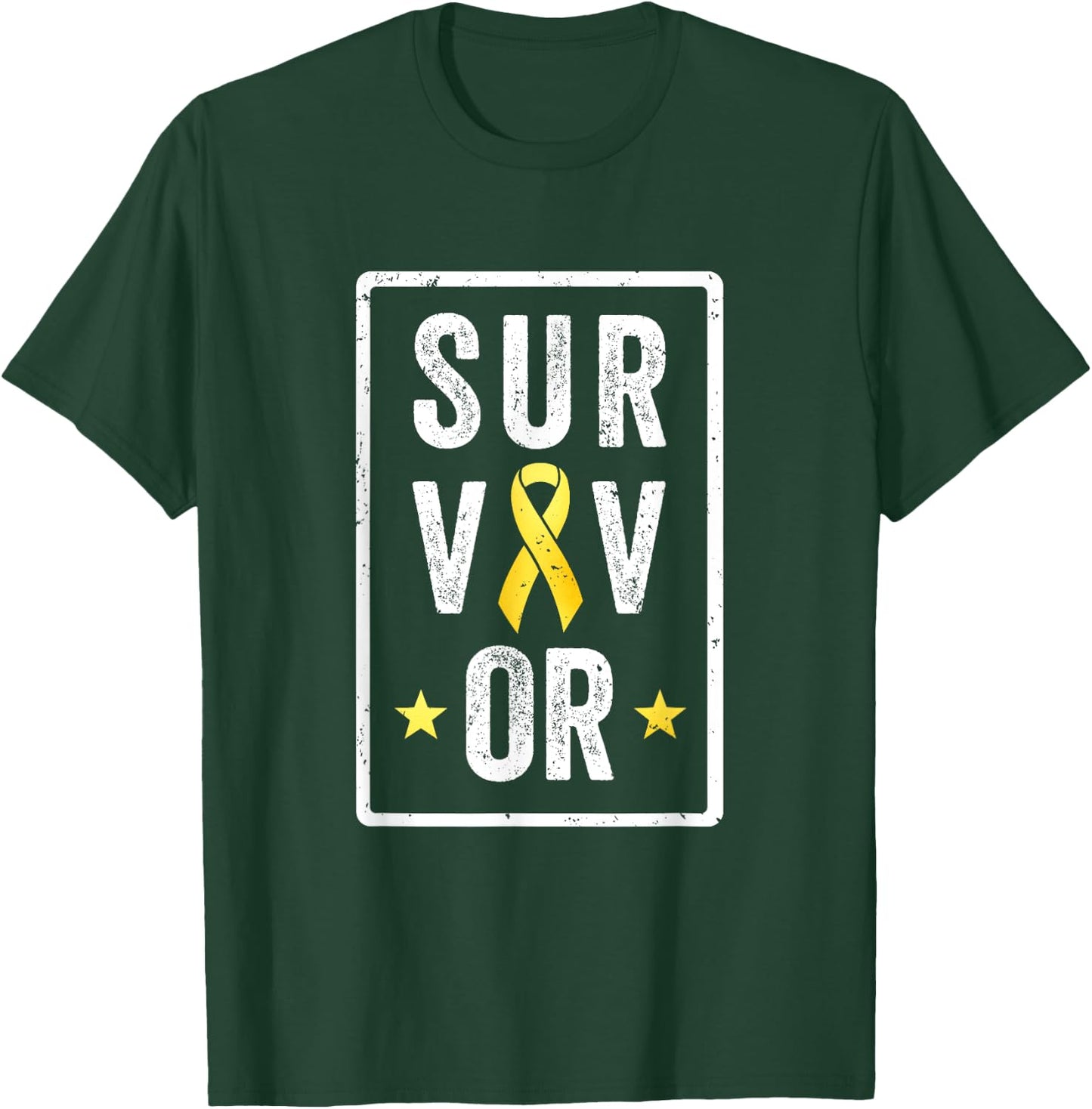 Childhood Cancer Survivor - Pediatrics Kids Awareness T-Shirt - T-Shirt | Forest