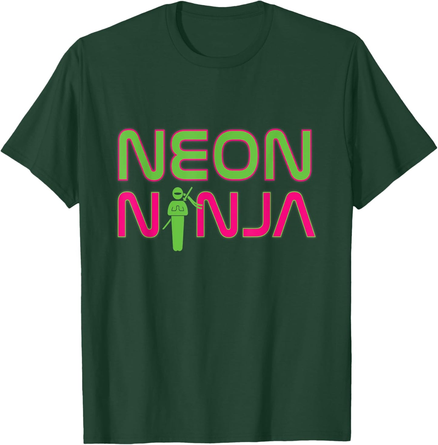 Neon Ninja I Electronic Raver Music DJ Festival Rave T-Shirt - T-Shirt | Forest
