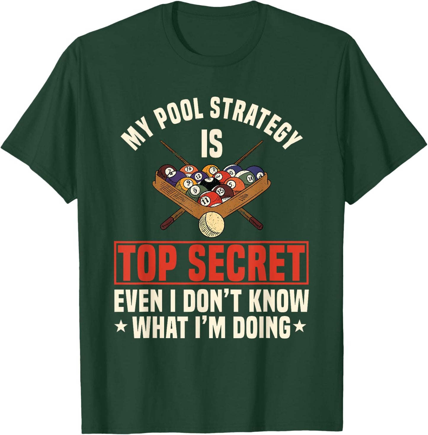 Billiards Pool Snooker Billiard Ball Table Nine-ball T-Shirt - T-Shirt | Forest
