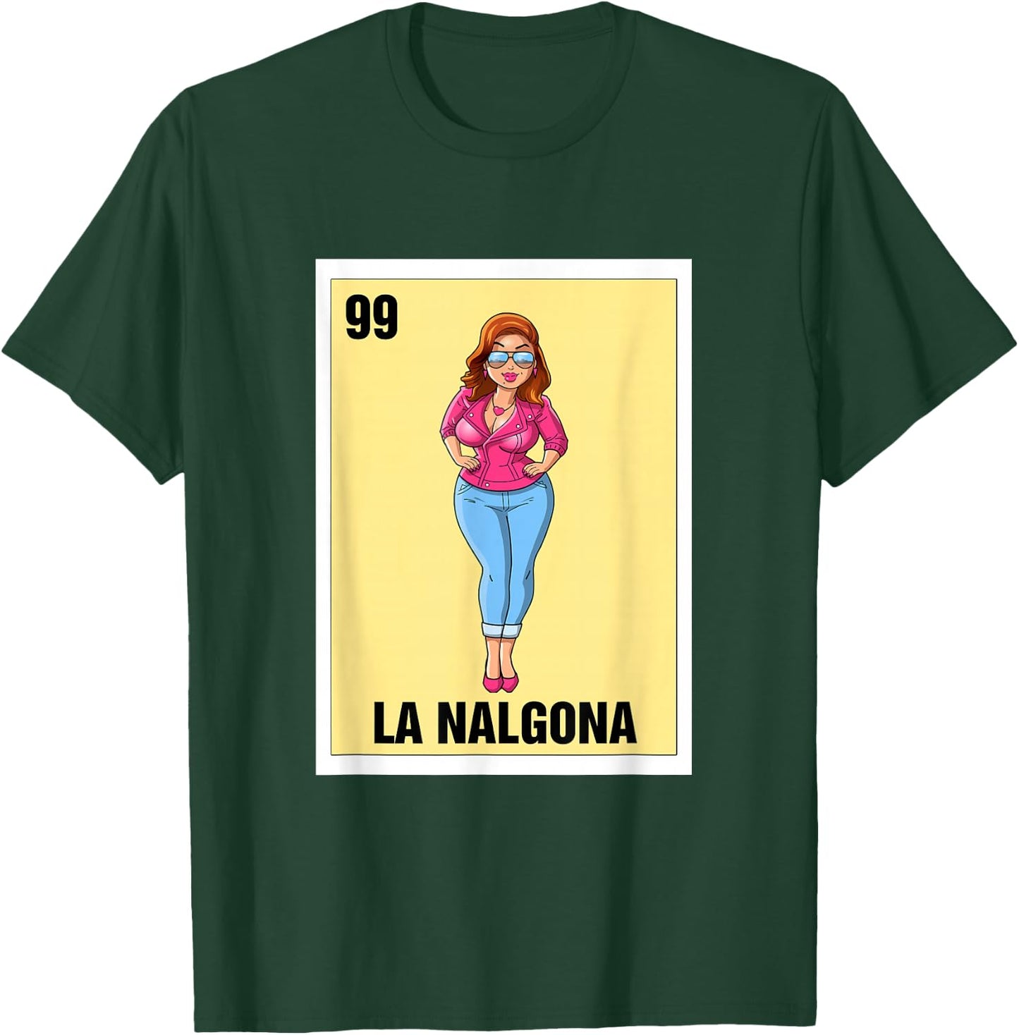 La Nalgona Mexican Bingo Card Game Funny Spanish Woman T-Shirt - T-Shirt | Forest
