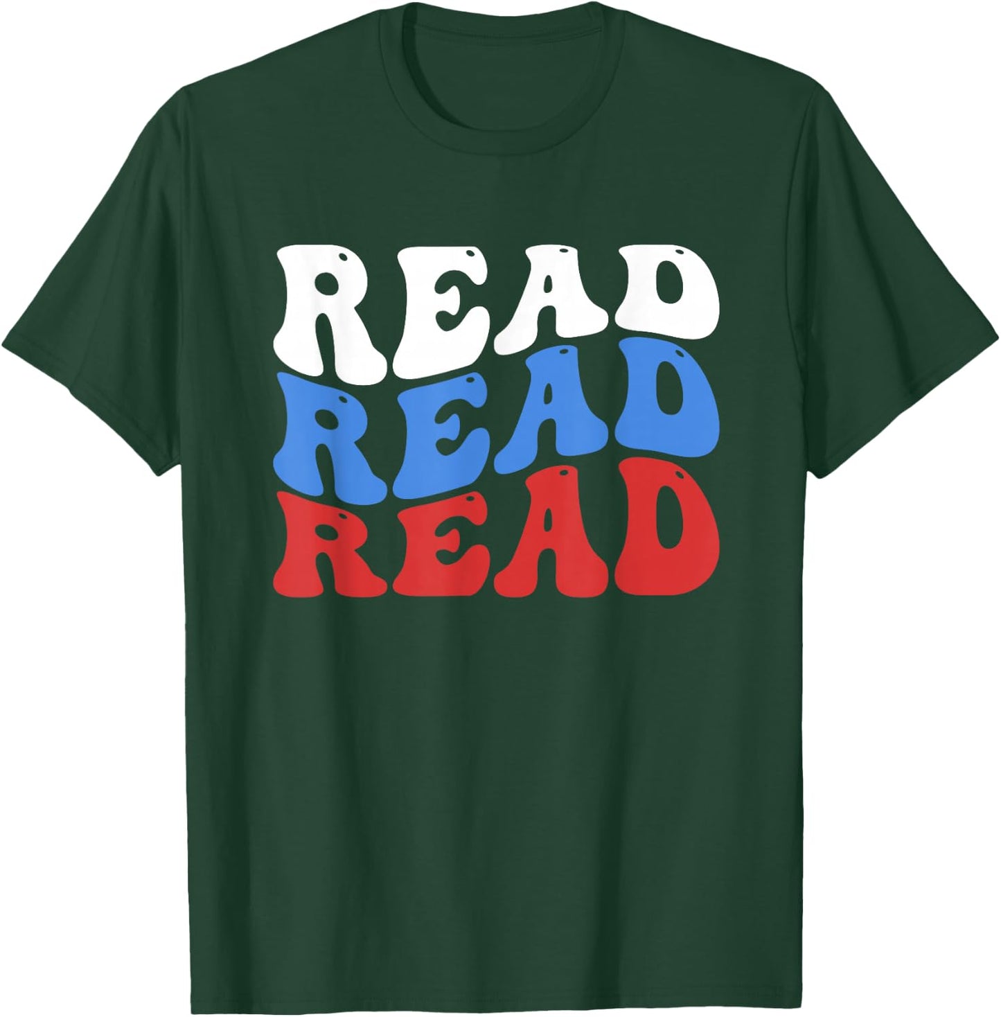 Read Read Reading Across That America Reading Lover Teacher T-Shirt - T-Shirt | Forest