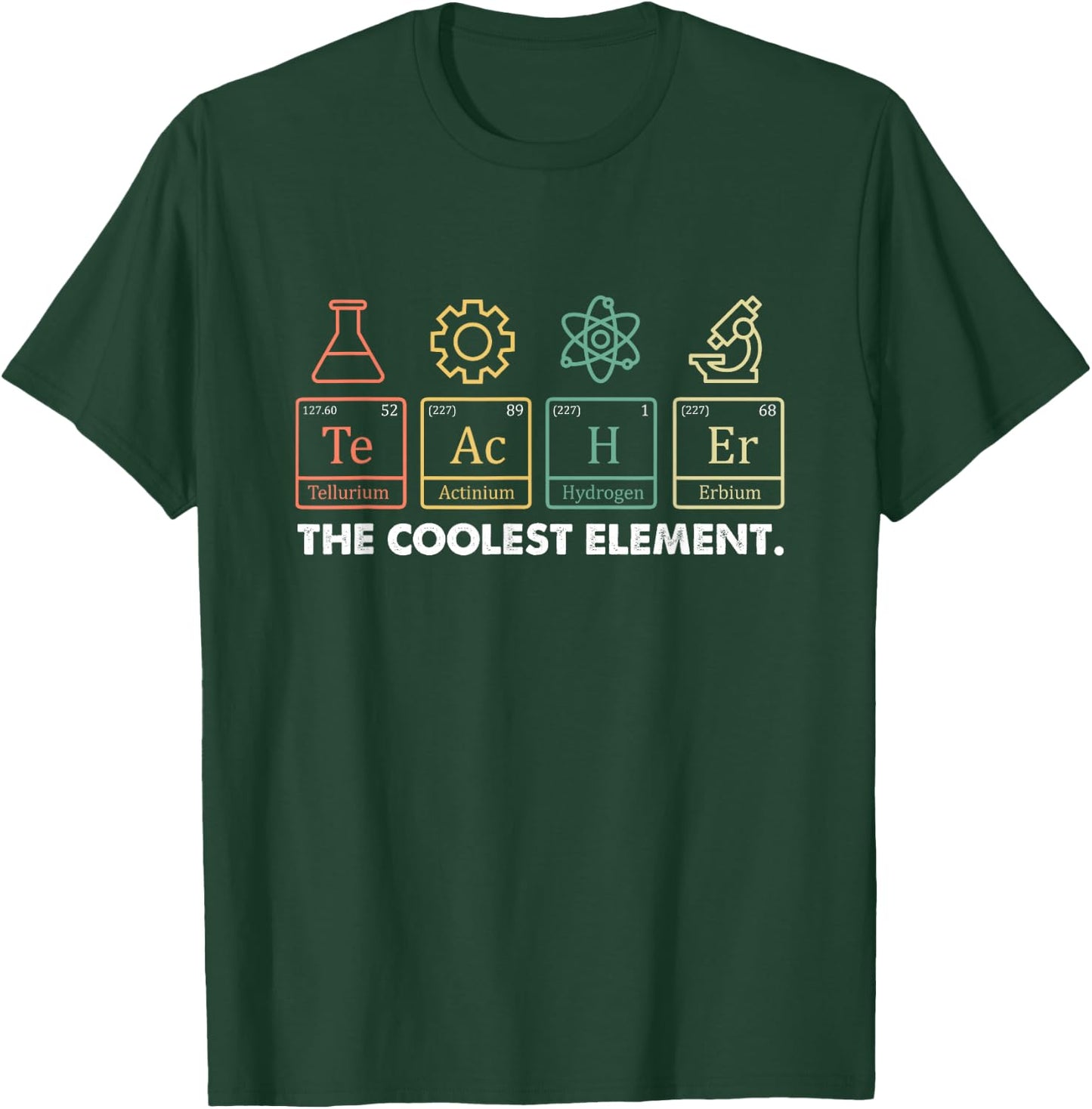 Vintage The Coolest Element Periodic Table Chemist Teacher T-Shirt - T-Shirt | Forest