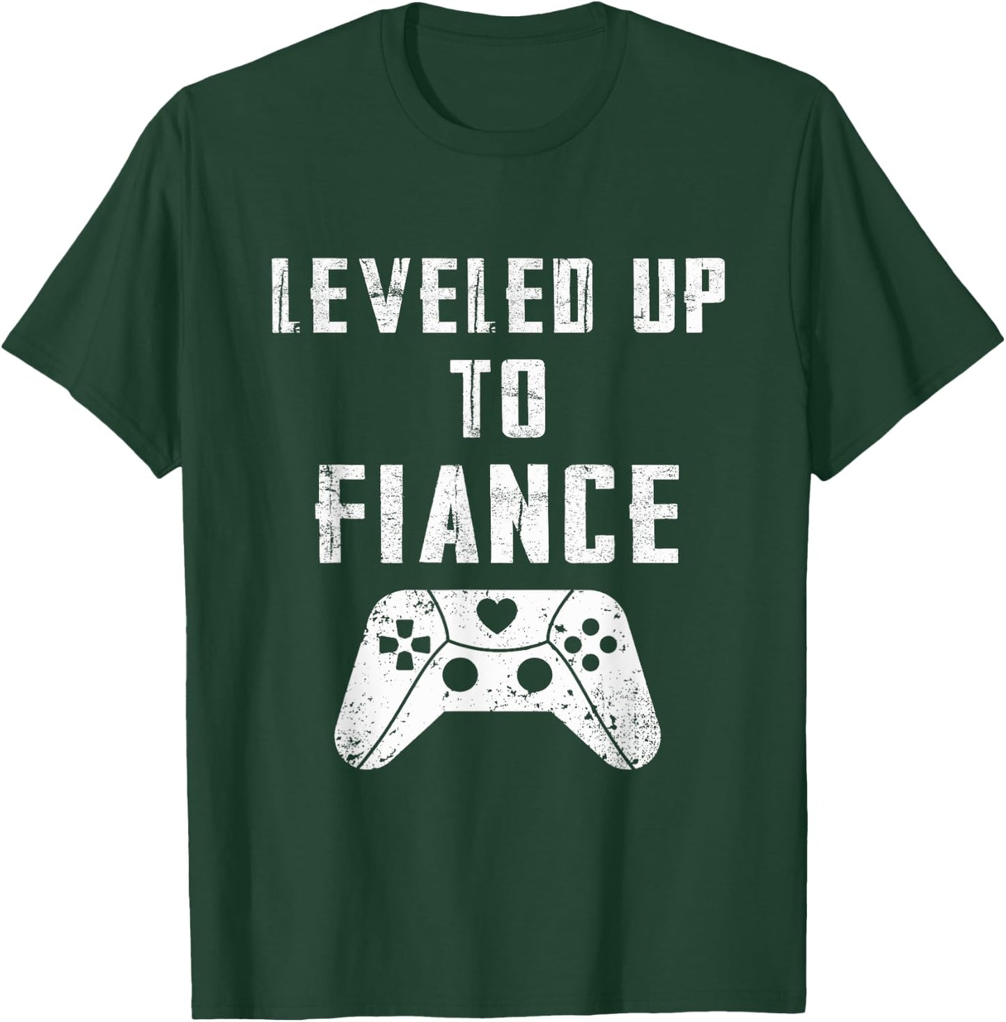 Leveled Up To Fiance Fiance T-Shirt - T-Shirt | Forest